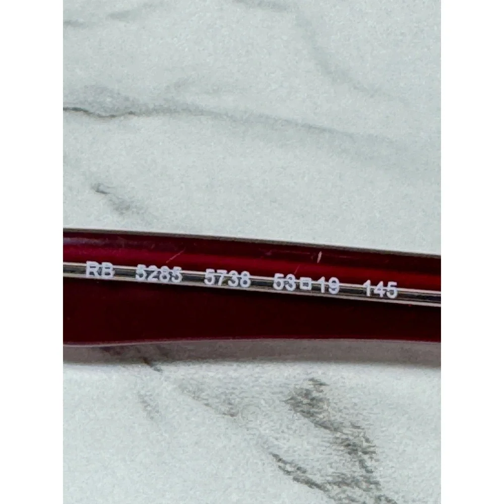 Ray-Ban RB 5285 5738 Bordeaux Red Square Eyeglasses Frames 53-19 145